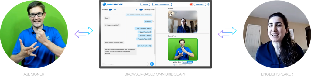 Screen capture from demo of OmniBridge app