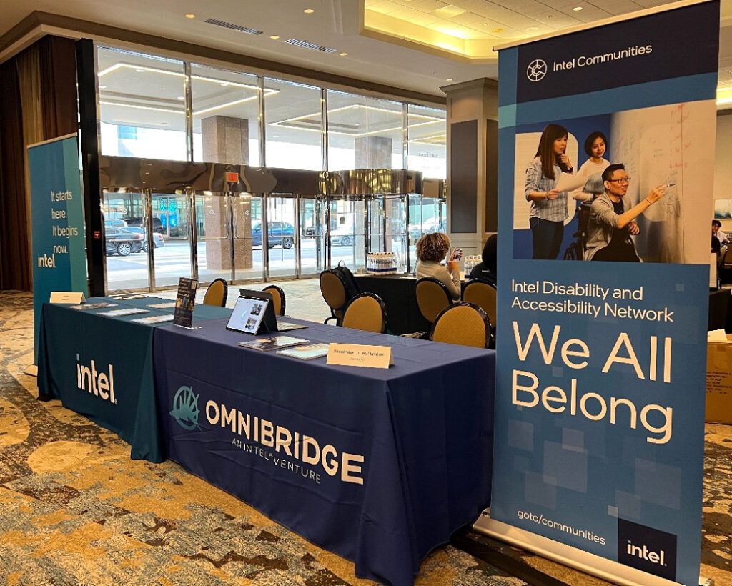 OmniBridge's booth at Disability:IN 2022